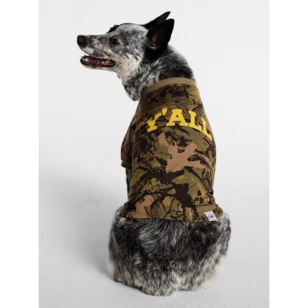 Kacey Lee Camo Print Y'all Pet Tee for Cats and Dogs, Green  Medium - 18- 25 Lbs